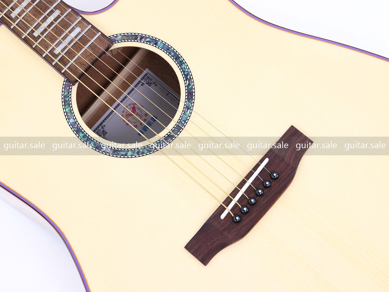 41 Inch Dreadnought Cutaway Acoustic Guitar with Gloss Finish (TY-030)