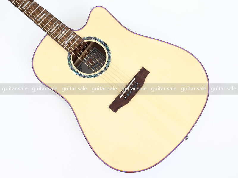 41 Inch Dreadnought Cutaway Acoustic Guitar with Gloss Finish (TY-030)