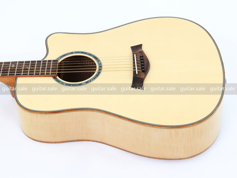 41 Inch Dreadnought Cutaway Acoustic Guitar with Gloss Finish (TY-039)