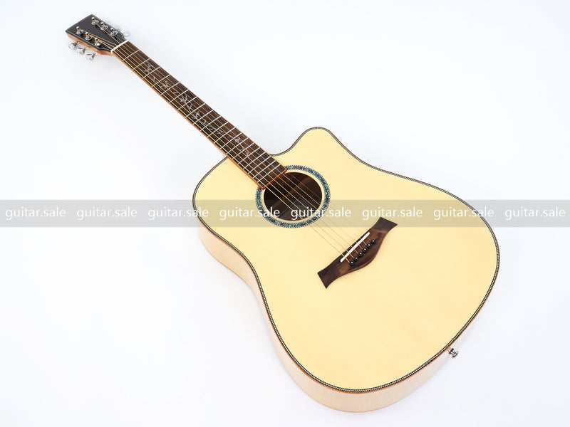 41 Inch Dreadnought Cutaway Acoustic Guitar with Gloss Finish (TY-039)