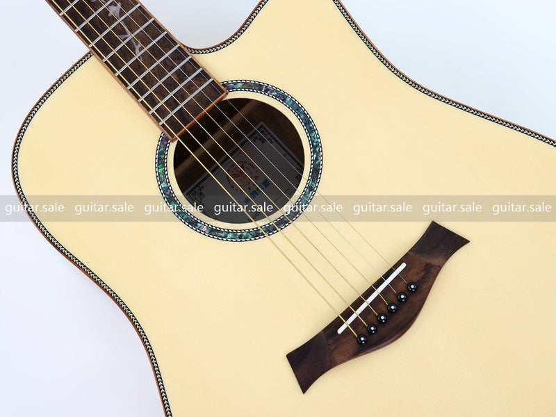 41 Inch Dreadnought Cutaway Acoustic Guitar with Gloss Finish (TY-039)
