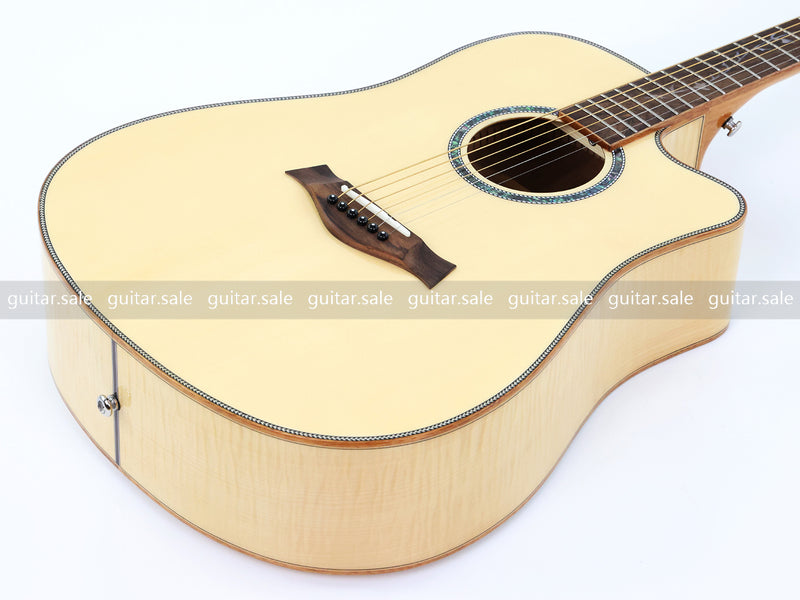 41 Inch Dreadnought Cutaway Acoustic Guitar with Gloss Finish (TY-039)