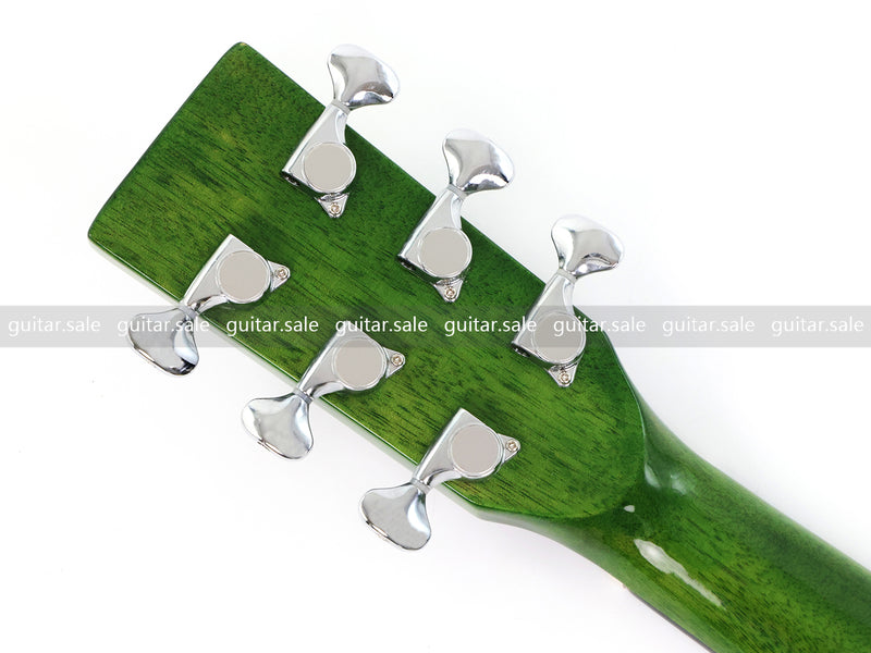 41 Inch Dreadnought Cutaway Acoustic Guitar with Washed Green Gloss Finish (TY-044)
