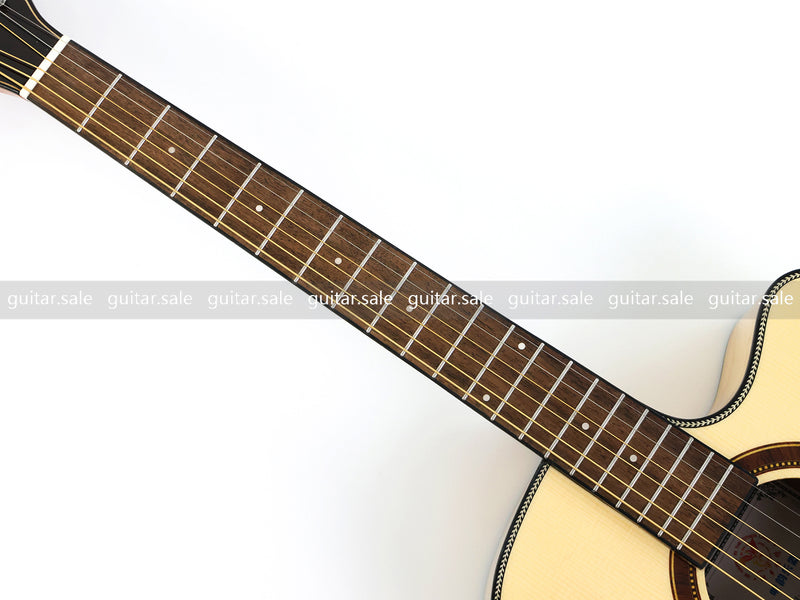 41 Inch Dreadnought Cutaway Solid Spruce Top Acoustic Guitar with Gloss Finish (TY-042)