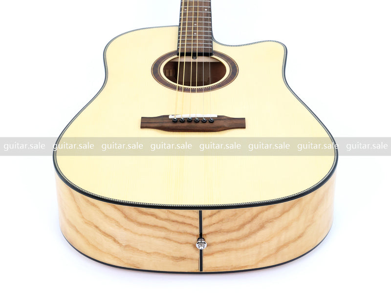 41 Inch Dreadnought Cutaway Solid Spruce Top Acoustic Guitar with Gloss Finish (TY-042)