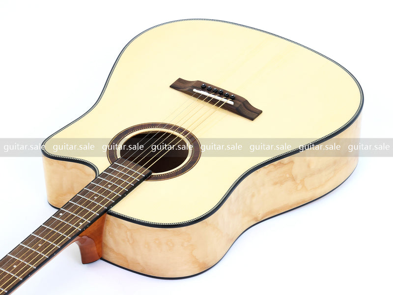 41 Inch Dreadnought Cutaway Solid Spruce Top Acoustic Guitar with Gloss Finish (TY-042)