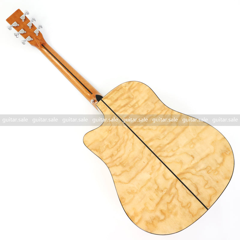 41 Inch Dreadnought Cutaway Solid Spruce Top Acoustic Guitar with Gloss Finish (TY-042)