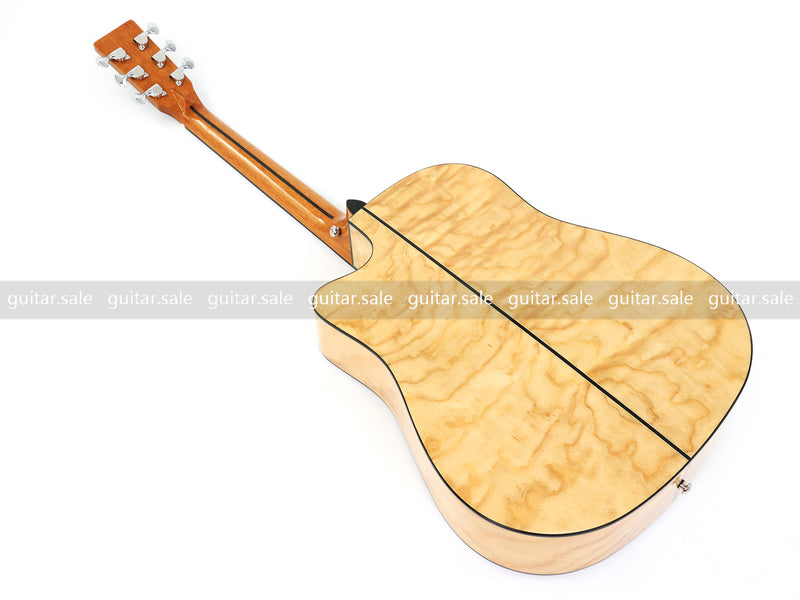 41 Inch Dreadnought Cutaway Solid Spruce Top Acoustic Guitar with Gloss Finish (TY-042)