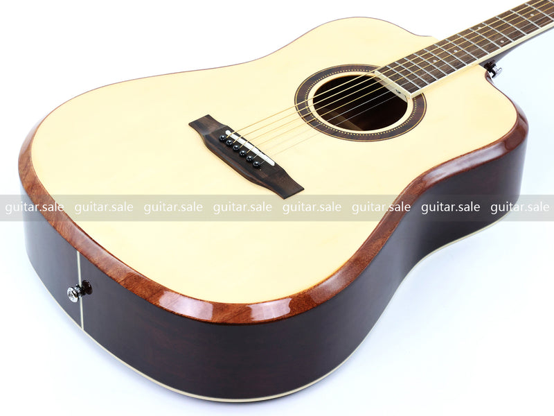 41 Inch Dreadnought Non-Cutaway Acoustic Guitar with Gloss Finish (TY-031)