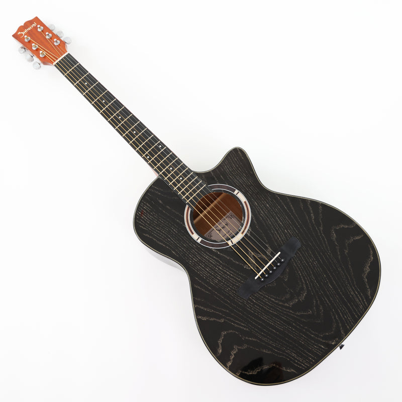 41 Inch GA Cutaway Acoustic Guitar with Black Gold Flake Gloss Finish (PMG-016)