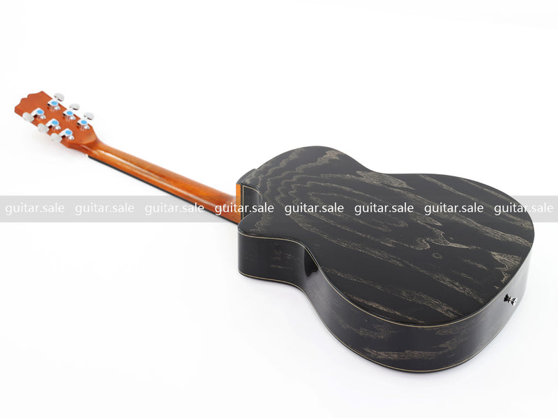 41 Inch GA Cutaway Acoustic Guitar with Black Gold Flake Gloss Finish (PMG-016)