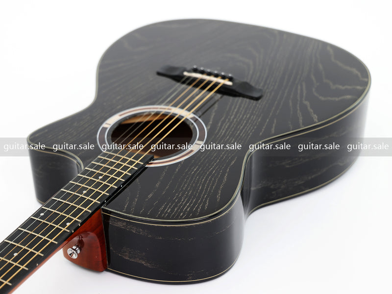 41 Inch GA Cutaway Acoustic Guitar with Black Gold Flake Gloss Finish (PMG-016)