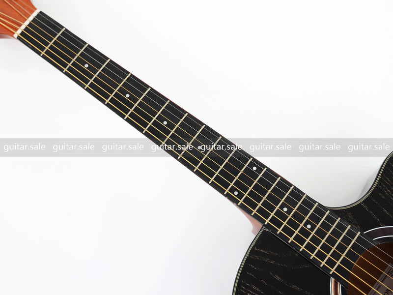 41 Inch GA Cutaway Acoustic Guitar with Black Gold Flake Gloss Finish (PMG-016)