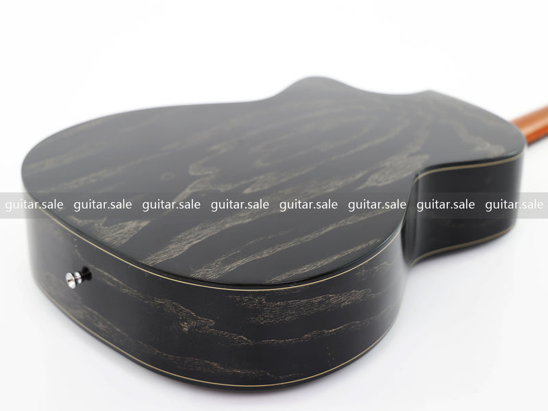 41 Inch GA Cutaway Acoustic Guitar with Black Gold Flake Gloss Finish (PMG-016)