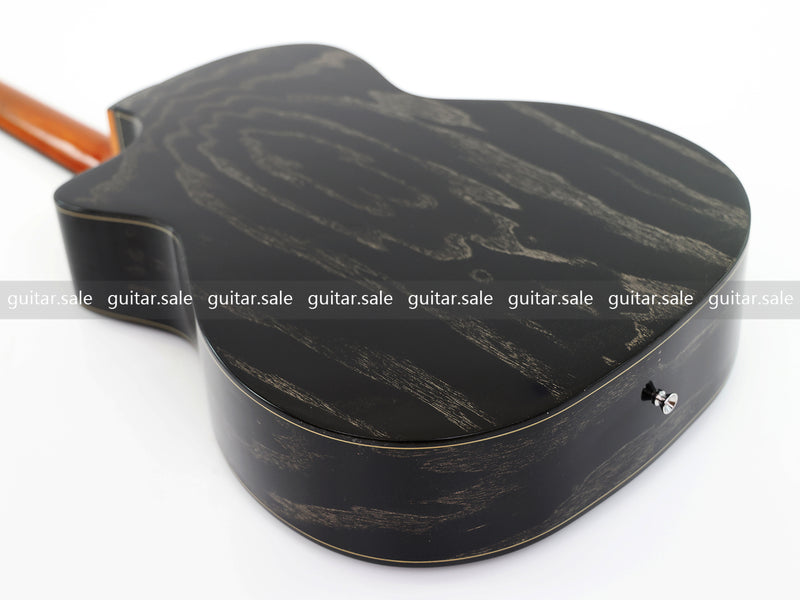 41 Inch GA Cutaway Acoustic Guitar with Black Gold Flake Gloss Finish (PMG-016)