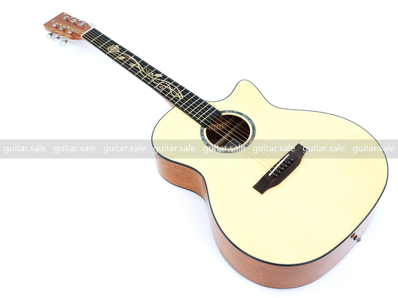 41 Inch GA Cutaway Acoustic Guitar with Gloss Finish (TY-029)