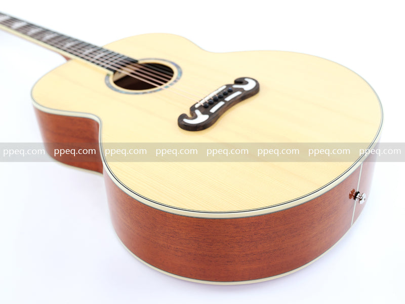 42 Inch Solid Spruce Top Glossy Finish Acoustic Guitar (JY-42N)