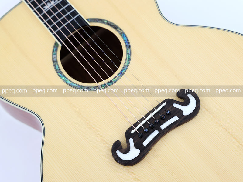 42 Inch Solid Spruce Top Glossy Finish Acoustic Guitar (JY-42N)