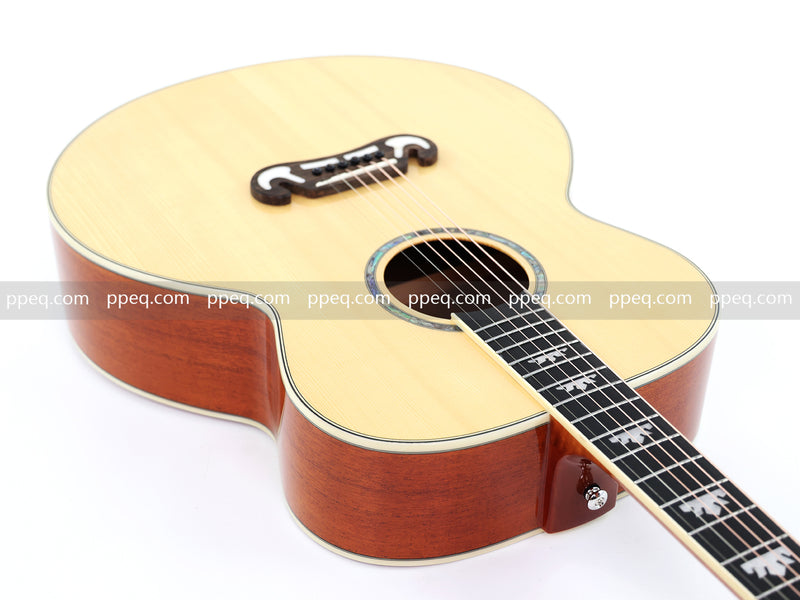 42 Inch Solid Spruce Top Glossy Finish Acoustic Guitar (JY-42N)