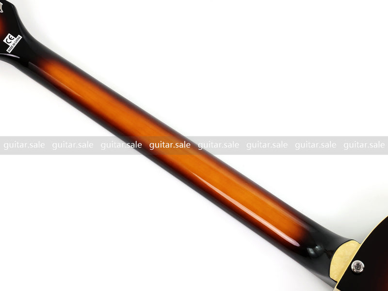 4 String 30 inch Short Scale Semi Hollow Sunburst Electric Bass Guitar(PHF-129)