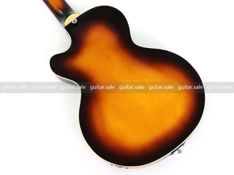 4 String 30 inch Short Scale Semi Hollow Sunburst Electric Bass Guitar(PHF-129)