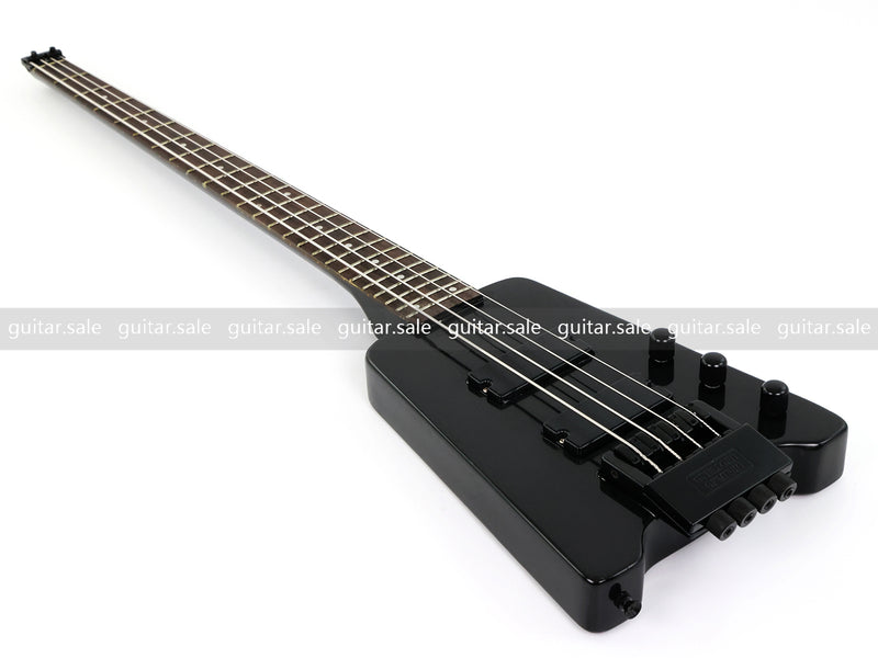 4 String Headless Electric Bass Guitar with Gloss Black Finish (GKS-079)