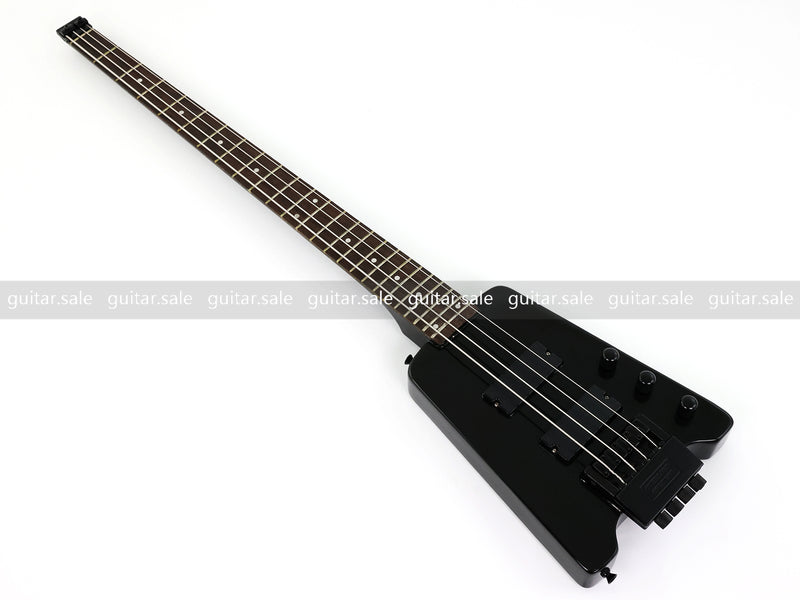 4 String Headless Electric Bass Guitar with Gloss Black Finish (GKS-079)
