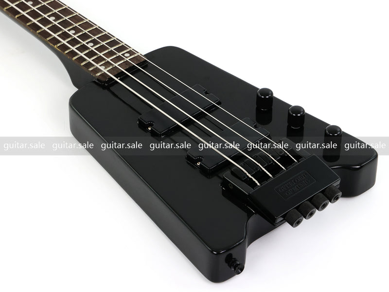 4 String Headless Electric Bass Guitar with Gloss Black Finish (GKS-079)