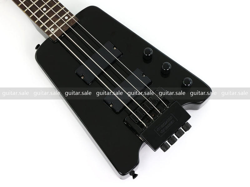 4 String Headless Electric Bass Guitar with Gloss Black Finish (GKS-079)