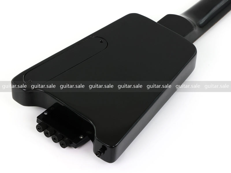 4 String Headless Electric Bass Guitar with Gloss Black Finish (GKS-079)