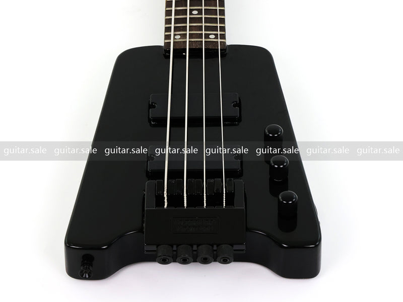 4 String Headless Electric Bass Guitar with Gloss Black Finish (GKS-079)
