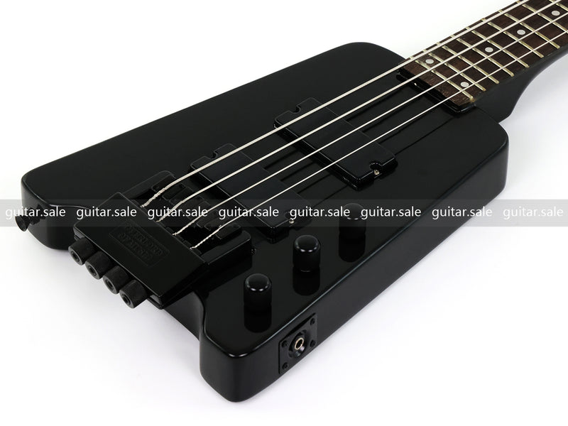 4 String Headless Electric Bass Guitar with Gloss Black Finish (GKS-079)