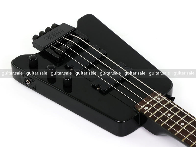 4 String Headless Electric Bass Guitar with Gloss Black Finish (GKS-079)