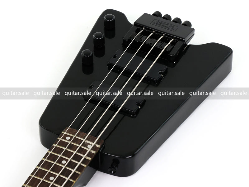 4 String Headless Electric Bass Guitar with Gloss Black Finish (GKS-079)