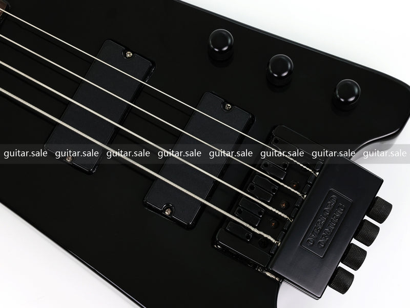 4 String Headless Electric Bass Guitar with Gloss Black Finish (GKS-079)