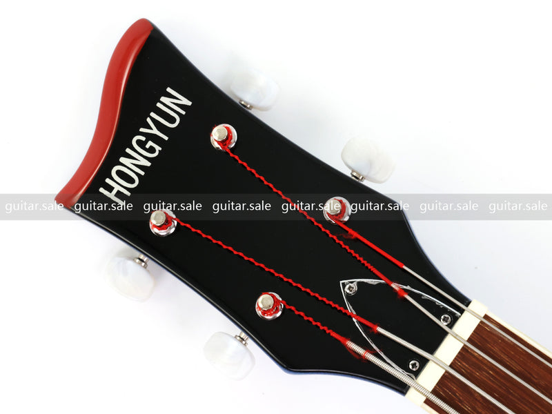 4 String LP Style Glossy Metallic Blue Electric Bass Guitar (PHY-101)