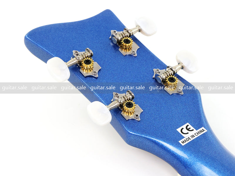 4 String LP Style Glossy Metallic Blue Electric Bass Guitar (PHY-101)