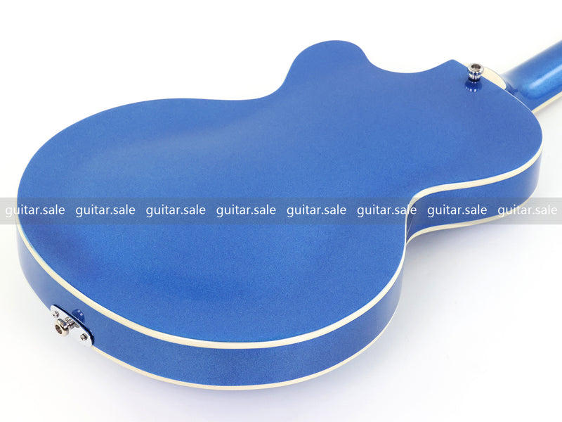 4 String LP Style Glossy Metallic Blue Electric Bass Guitar (PHY-101)