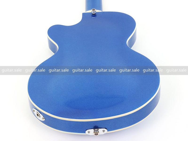 4 String LP Style Glossy Metallic Blue Electric Bass Guitar (PHY-101)