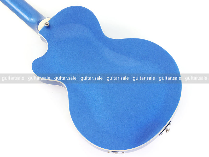 4 String LP Style Glossy Metallic Blue Electric Bass Guitar (PHY-101)