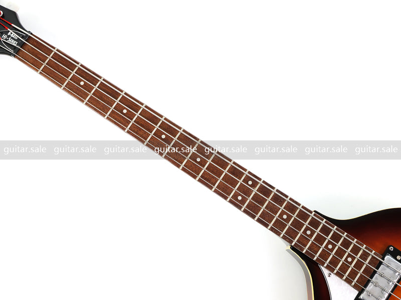 4 String Left Hand Vintage Violin-Shaped Semi Hollow Electric Bass Guitar (PNY-012)