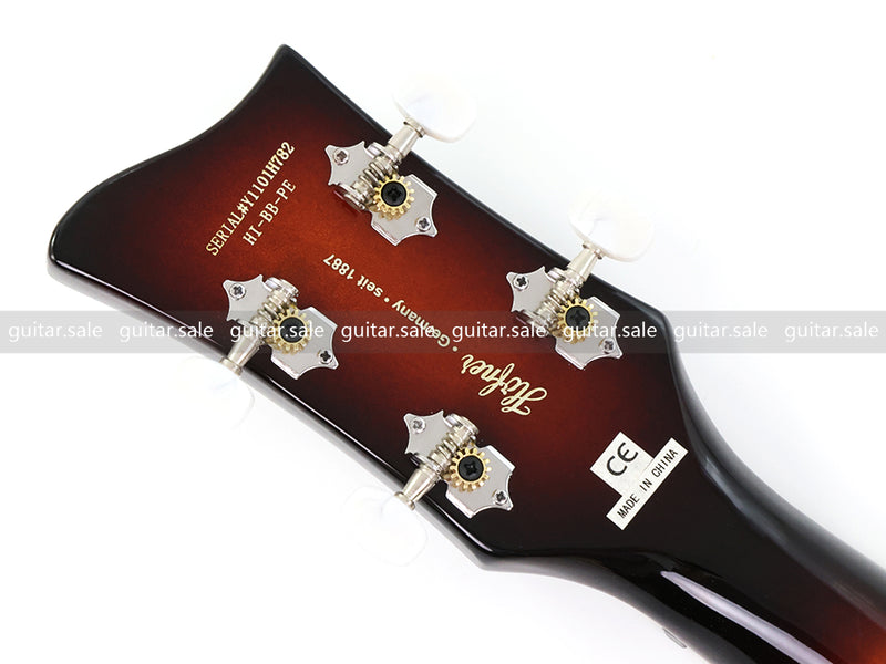 4 String Left Hand Vintage Violin-Shaped Semi Hollow Electric Bass Guitar (PNY-012)