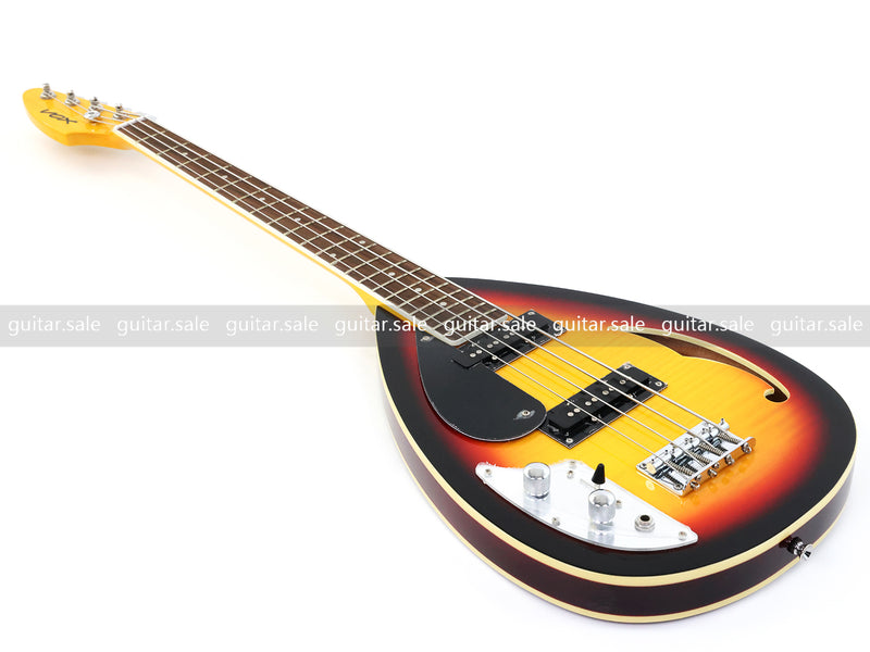4 String Semi-Hollow Body Left-Handed Electric Bass Guitar (C1824, B Stock)