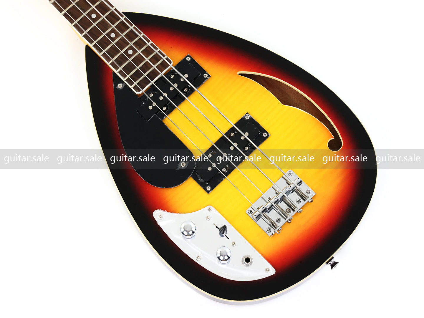 4 String Semi-Hollow Body Left-Handed Electric Bass Guitar (C1824