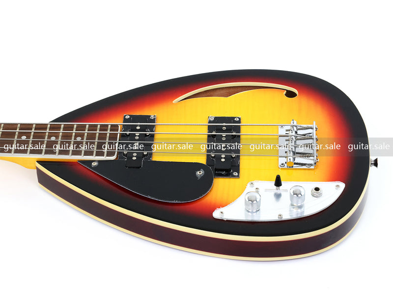 4 String Semi-Hollow Body Left-Handed Electric Bass Guitar (C1824, B Stock)