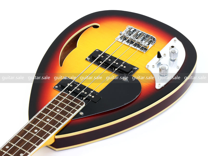 4 String Semi-Hollow Body Left-Handed Electric Bass Guitar (C1824, B Stock)