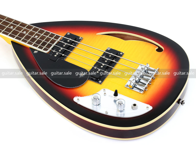 4 String Semi-Hollow Body Left-Handed Electric Bass Guitar (C1824, B Stock)