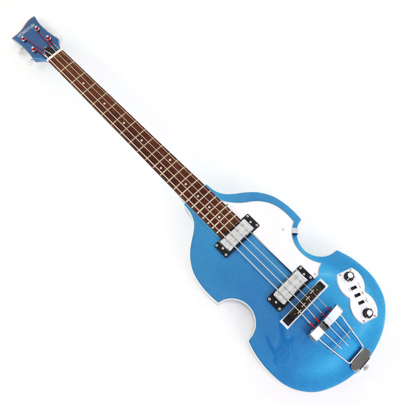 4 String Semi-Hollow Violin Electric Bass Guitar with Metallic Sparkling Finish (PHY-109)