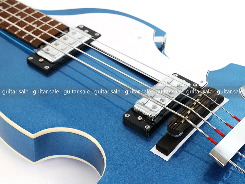 4 String Semi-Hollow Violin Electric Bass Guitar with Metallic Sparkling Finish (PHY-109)