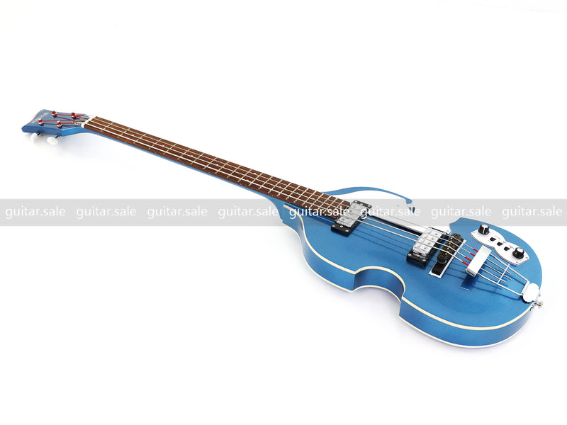 4 String Semi-Hollow Violin Electric Bass Guitar with Metallic Sparkling Finish (PHY-109)